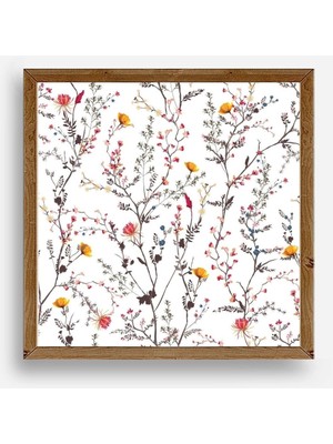 Yazline Global Yaprak Ahşap Çerçeveli Tablo 50 x 50