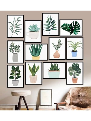 Yazline Global 12 Parça Çerçeve Görünümlü Mdf Tablo Seti 15 x 20