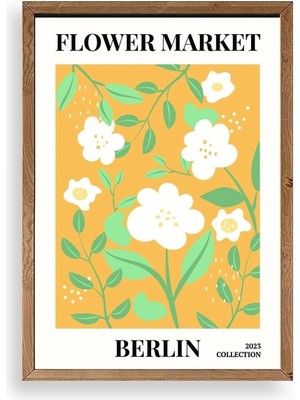 Yazline Global Çiçek Ahşap Çerçeveli Tablo 50 x 70