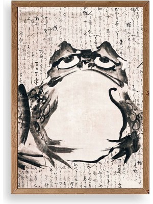 Yazline Global Kurbağa Ahşap Çerçeveli Tablo 50 x 70