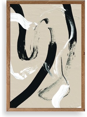 Yazline Global Soyut Ahşap Çerçeveli Tablo 50 x 70