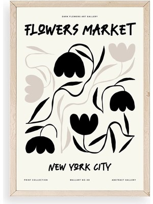 Yazline Global Çiçek Ahşap Çerçeveli Tablo 23 x 30