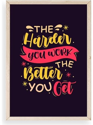 Yazline Global Motto Ahşap Çerçeveli Tablo 50 x 70