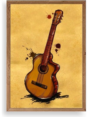 Yazline Global Keman Ahşap Çerçeveli Tablo 17 x 23