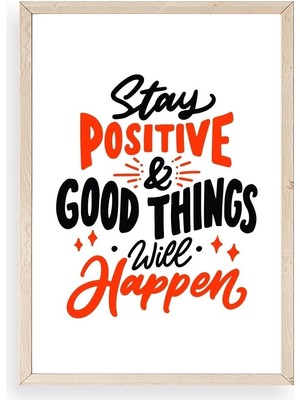 Yazline Global Motto Ahşap Çerçeveli Tablo 50 x 70