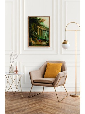 Yazline Global Yapraklar Ahşap Çerçeveli Tablo 23 x 30