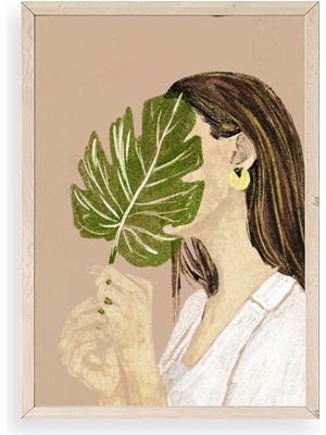 Yazline Global Kadın Ahşap Çerçeveli Tablo 30 x 42