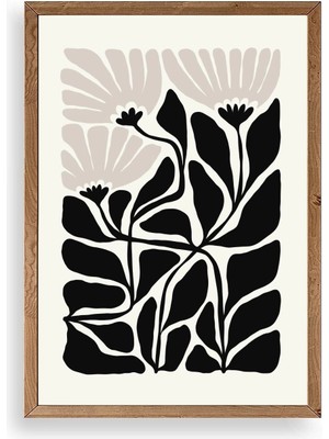 Yazline Global Çiçek Ahşap Çerçeveli Tablo 50 x 70