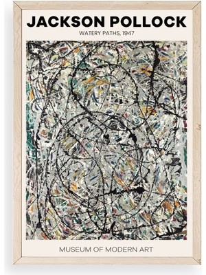 Yazline Global Jackson Polloc Ahşap Çerçeveli Tablo 23 x 30