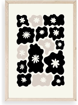 Yazline Global Çiçek Ahşap Çerçeveli Tablo 23 x 30