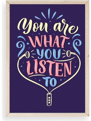 Yazline Global Motto Ahşap Çerçeveli Tablo 30 x 42