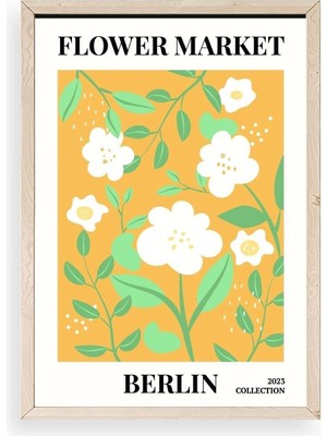 Yazline Global Çiçek Ahşap Çerçeveli Tablo 50 x 70