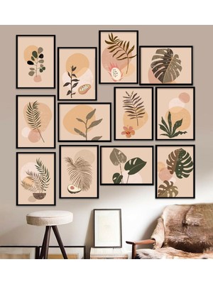 Yazline Global 12 Parça Çerçeve Görünümlü Mdf Tablo Seti 15 x 20