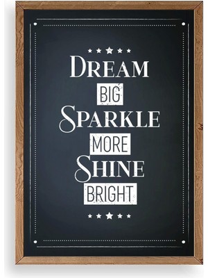 Yazline Global Motto Ahşap Çerçeveli Tablo 50 x 70