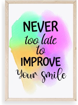 Yazline Global Motto Ahşap Çerçeveli Tablo 50 x 70