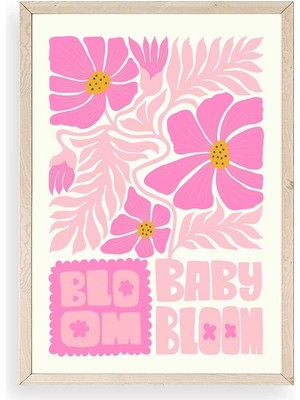 Yazline Global Çiçek Ahşap Çerçeveli Tablo 23 x 30