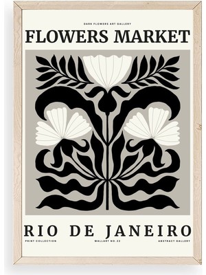 Yazline Global Çiçek Ahşap Çerçeveli Tablo 50 x 70