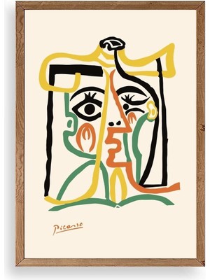 Yazline Global Tete De Femme Ahşap Çerçeveli Tablo 50 x 70