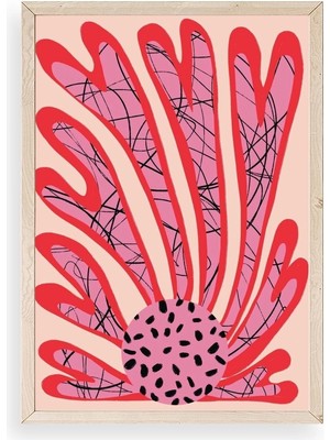 Yazline Global Çiçek Ahşap Çerçeveli Tablo 50 x 70