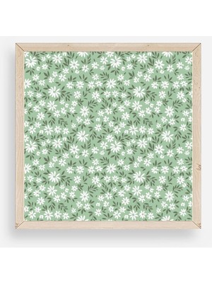 Yazline Global Çiçekler Ahşap Çerçeveli Tablo 50 x 50
