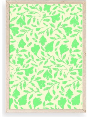 Yazline Global Yapraklar Ahşap Çerçeveli Tablo 17 x 23