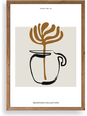 Yazline Global Kahve Ahşap Çerçeveli Tablo 50 x 70