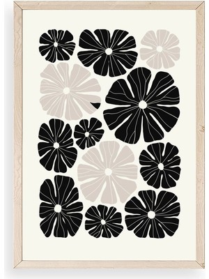 Yazline Global Çiçek Ahşap Çerçeveli Tablo 50 x 70