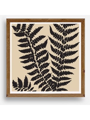 Yazline Global Yaprak Ahşap Çerçeveli Tablo 50 x 50