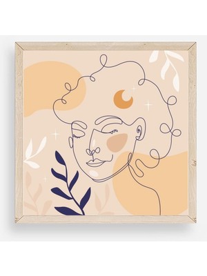 Yazline Global Kadın Ahşap Çerçeveli Tablo 42 x 42