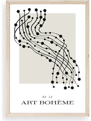 Yazline Global Soyut Ahşap Çerçeveli Tablo 50 x 70