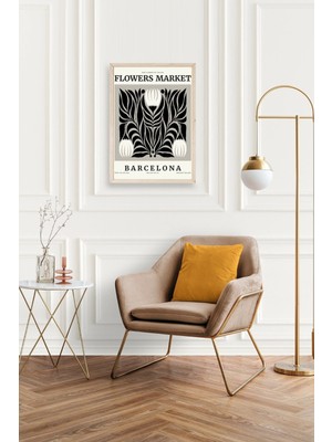 Yazline Global Çiçek Ahşap Çerçeveli Tablo 50 x 70