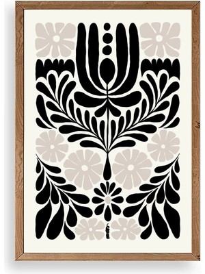 Yazline Global Çiçek Ahşap Çerçeveli Tablo 50 x 70