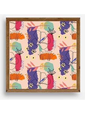 Yazline Global Modern Ahşap Çerçeveli Tablo 42 x 42