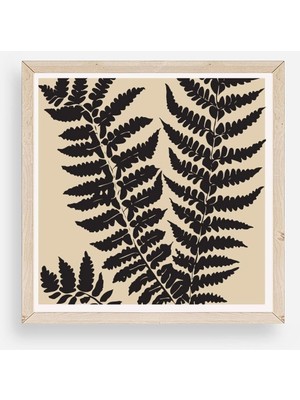 Yazline Global Yaprak Ahşap Çerçeveli Tablo 50 x 50