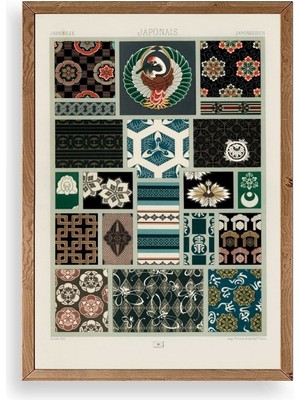 Yazline Global Motif Ahşap Çerçeveli Tablo 23 x 30