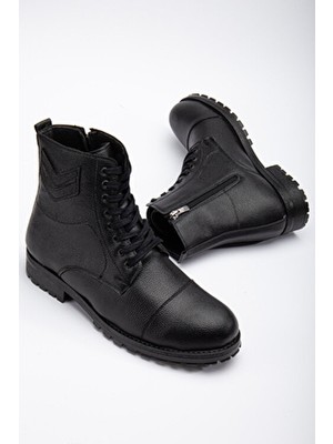 Sanvio Tarzkar Siyah Soğuk ve Su Geçirmez Unisex Postal Bot Orta Topuklu Model No: tk919