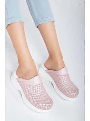 Shoemix Kadın Hakiki Deri Pembe Ortopedik Hemşire,doktor,veteriner,dentist,öğretmen,aşçı,gastro Sabo Terlik