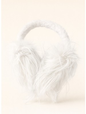 Katia & Bony Çocuk Kulağı Tüylü Kulaklık Beyaz