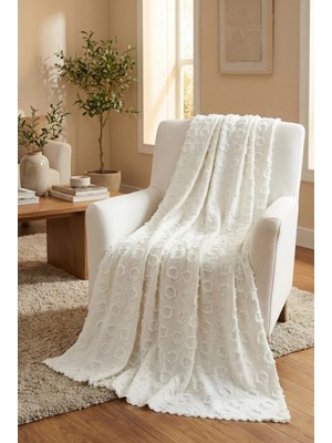 Bella Home 175X215 Sakallı Koltuk Örtüsü - Kaymaz Taban - Şönil Jakar Kumaş