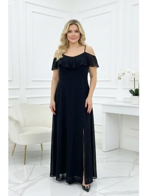 Florance Tekstil Büyük Beden Eleni Abiye Elbise