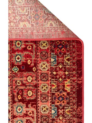 Akbel Halı Kybele KYB 05 Kırmızı XW - Klasik Yıkanabilir Sıcak Tonlara Sahip Otantik Salon ve Oturma Odası Halısı