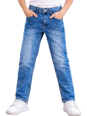 Jacklions Erkek Çocuk Kot Pantolon Denim Mavi