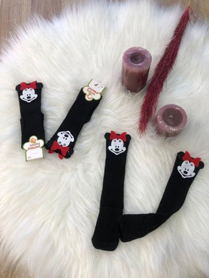 Bigümex Kız Çocuk Mickey Dizaltı Çorap 3'lü 1/5 Yaş