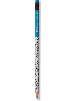 Belirtilmemiş Faber Castell Mavi Silgili Caligraphy Kurşun Kalem 1 Adet Renkli Ölçü ile Ergonomik Tasarım