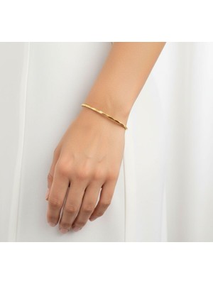 Kuyumcu Nurettin 9 gr (Gram) Piramit Desenli Ajda Bilezik 22 Ayar Altın Yatırımlık Işçiliksiz