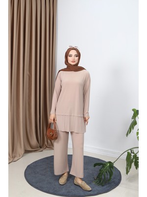 Nisum Moda Tuniği Piliseli Pantolonlu Takım