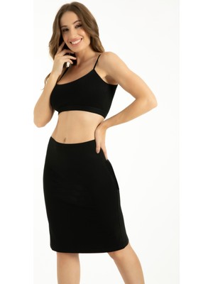 Love Dream LoveDream Bambu Uzun Jüpon Etek Astarı M Beden Siyah Dokuma Kumaş Özellikleri ile Rahat Kullanım