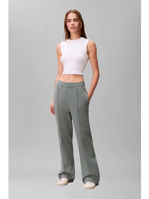 Calvin Klein Archive Logolu French Terry Kadın Gri Eşofman Altı LV047B240G-PNO