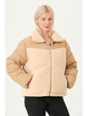 Pique BETH KADIN MONT Peluş Detaylı Çift Kumaş Kadın Mont