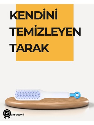 Astraltech Kendi Kendini Temizleyen Saç Tarağı – Anti-Statik, Silikon Uçlu, Abs Malzeme, 22X4 cm